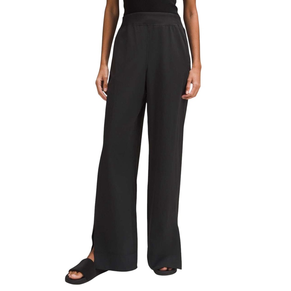 Lululemon Black Stretch Woven Wide Leg High Rise Pant W5FF3S Size Small